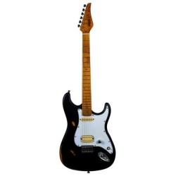 Guitarra Eléctrica Jet Eléctrica Jet Guitars Js 800 Relic, Negra Isjetjs800relibac
