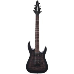 Guitarra Eléctrica Jackson Js Series Dinky Arch Top Js22q 7 Dka, Ráfaga Negra Transparente 2918804585