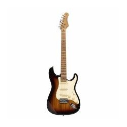 Guitarra Eléctrica Stagg Serie 55 Con Cuerpo Sólido De Paulownia Ses55snb