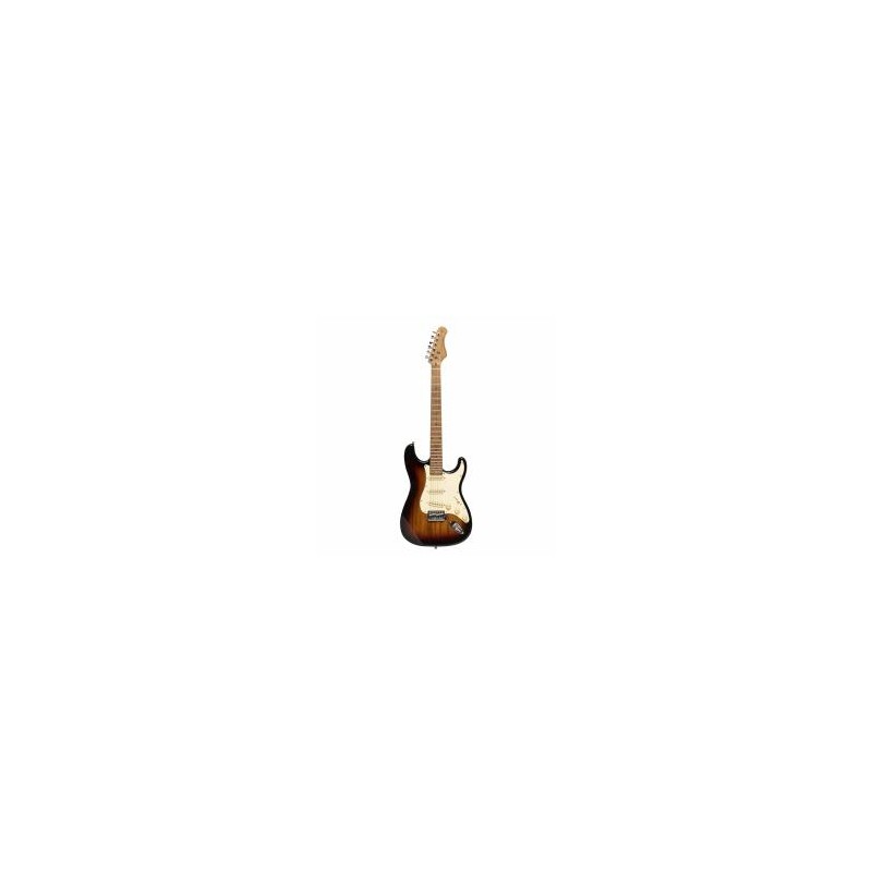 Guitarra Eléctrica Stagg Serie 55 Con Cuerpo Sólido De Paulownia Ses55snb