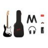 Guitarra Eléctrica Squier Paquete Stratocaster Affinity Mustang Micro Series, Black 0372873206